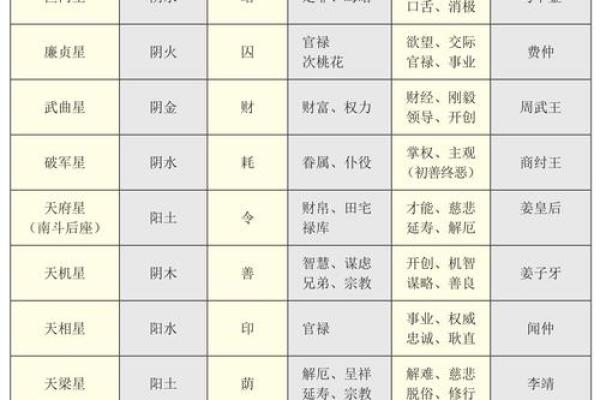 紫薇星盘星曜解析详解图