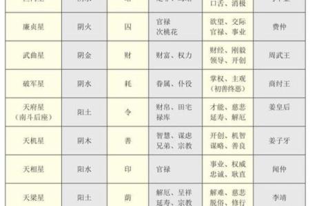 紫薇星盘星曜解析详解图