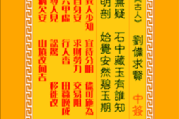 观世音灵签第53签求事业