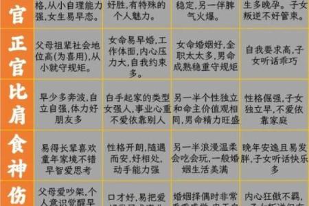 八字十神分析人生概况