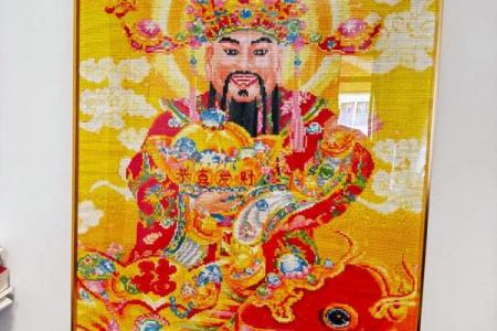 十字绣财神挂哪个位置合适，十字绣财神摆放位置？