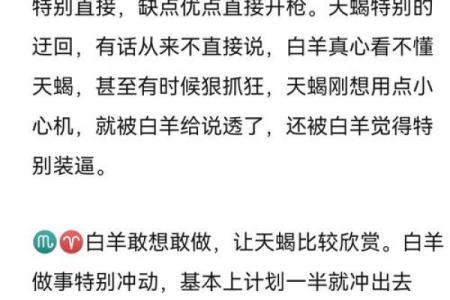 白羊天蝎座配对指数分析