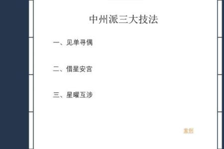 中州派紫薇斗数特点