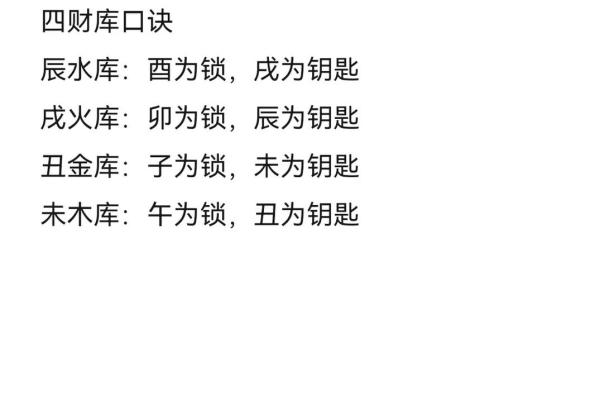 八字里财库