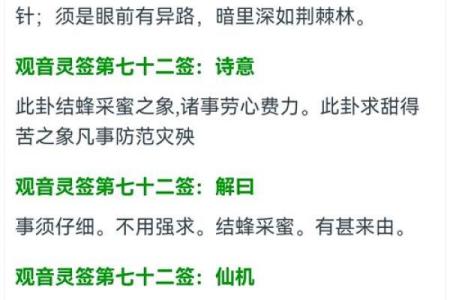 观世音菩萨灵签全解