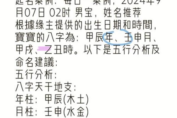 孩子生辰八字五行起名打分