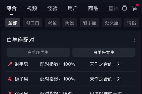 白羊男和摩羯女配对