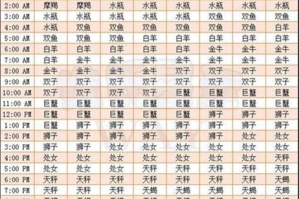 1995年农历星座查询表