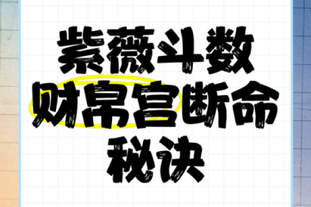 紫微斗数诸星落诸宫之：紫微星财帛宫详解
