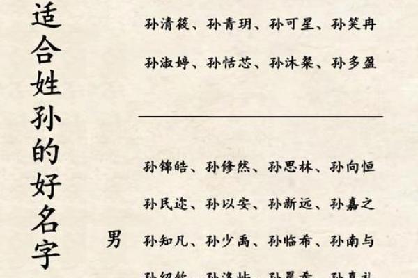 孙姓男孩名字大全-孙姓男孩起名字大全-孙姓名字大全姓名