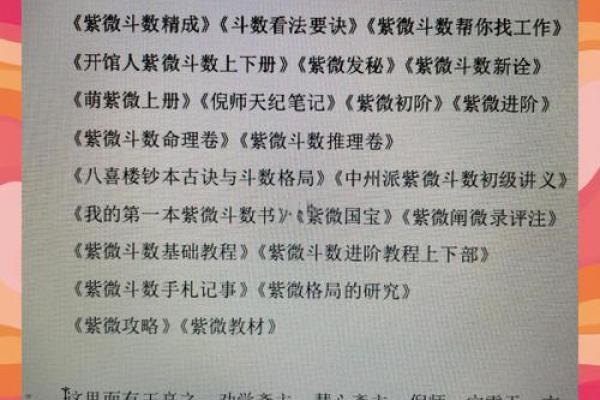 紫薇斗数著作