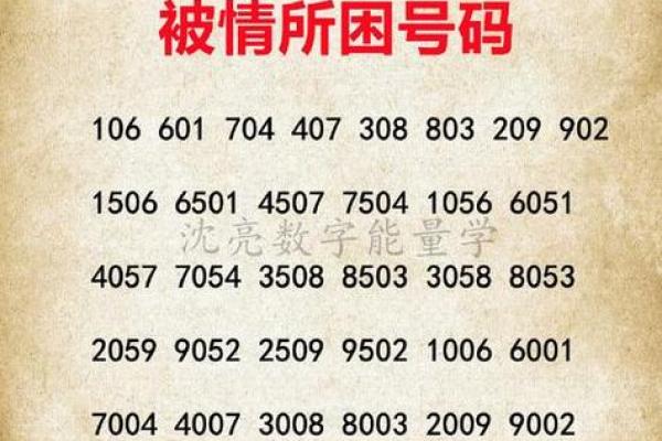 数字吉凶与八字
