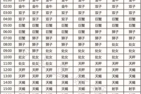上升星座查询入口免费 上升星座查询查询表