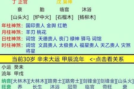 八字算命详细批命表格图