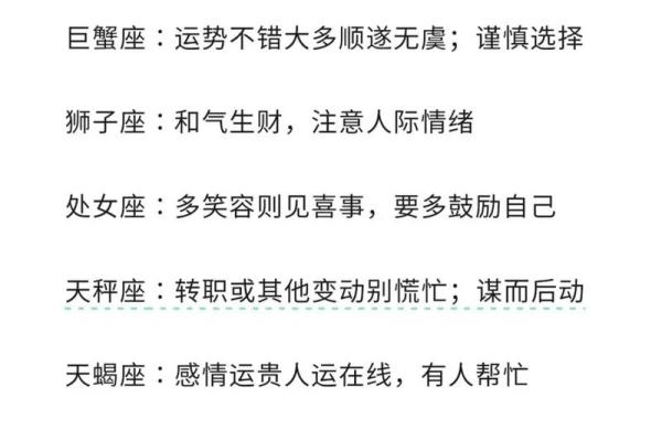 15星座运势周报